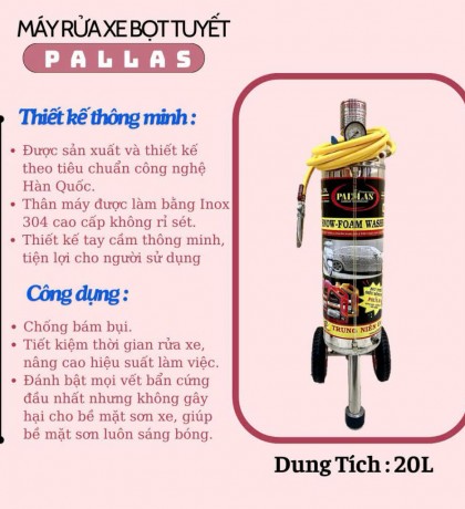 MÁY RỬA XE BỌT TUYẾT PALLAS - 20L