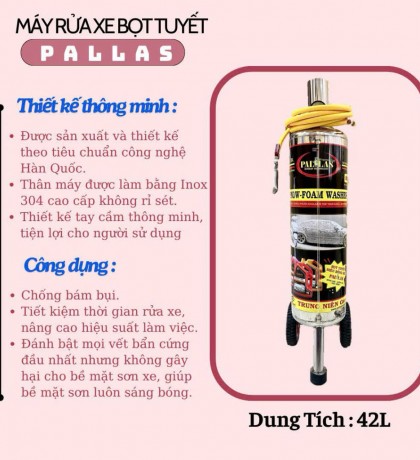 MÁY RỬA  XE BỌT TUYẾT PALLAS - 42L