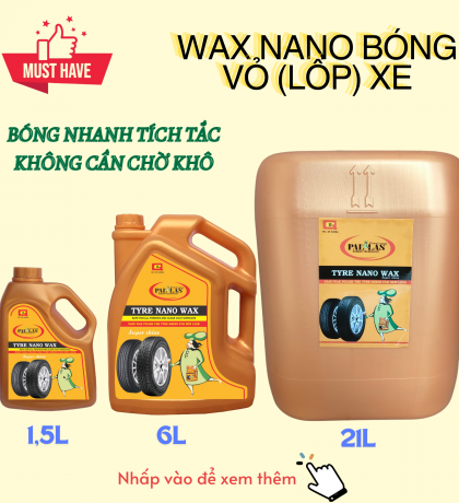 WAX NANO  BÓNG VỎ (LỐP) XE PALLAS