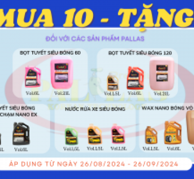ƯU ĐÃI NGẬP TRÀN CÁC SẢN PHẨM PALLAS - MUA 10 TẶNG 1